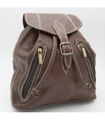 Mochila Cuero - 4 Bolsillos - 100% Cuero - Modelo SAGUIR