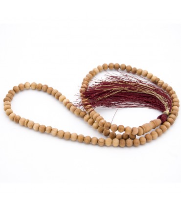 Madeira Tasbih 100 bolas - Sândalo - 40 cm - Ótima Qualidade