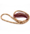 Bois de Tasbih 100 boules - Bois de santal - 40 cm - Grande qualité