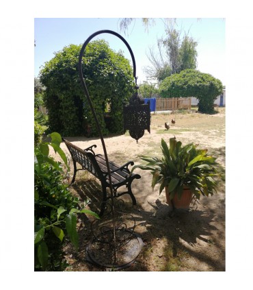 Floor Lamp Hook - Wrought Iron - Arabic Design