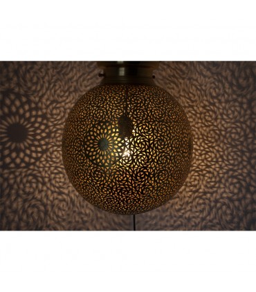 Lampada da soffitto traforata in ottone traforato DELUXE - Modello Qatar - 35 cm