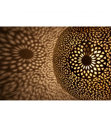 Lampada da soffitto traforata in ottone traforato DELUXE - Modello Qatar - 35 cm