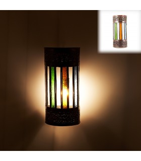 Parede cilíndrica de cristal - cores - andaluz - árabe