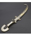 Arabischer Dolch aus Marrakesch - Alpaka-Holz und Messing - 43 cm