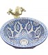 Round Moroccan Enamelled Ceramic Washbasin - Hand Painted - Fez Model - 35 cm