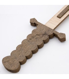 Christian Sword in legno - Ricreazioni di giocattoli fatti a mano