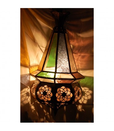 Lampe andalusischen Multicolor Glas Acorn - Arabisch