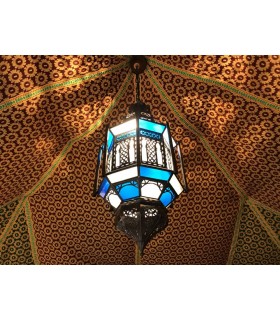 Farol de Techo Arabe - Decoración Marroquí - Modelo SAMAI + FLORON e INSTALACION