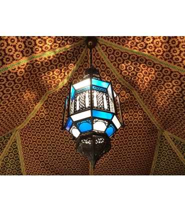 Arabic Ceiling Lantern - Moroccan Decoration - Model SAMAI + FLOWER and INSTALLATION