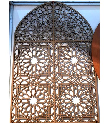 Janela em treliça árabe - Bab Alhambra Modelo - 100 x 60 cm