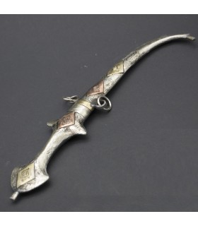 Pugnale arabo fatto a mano - Modello Fatimi - 22 cm - Alpaca Brass Copper