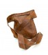 Bolsa de Cintura Artesanal - 100% Couro - 3 Compartimentos - Modelo AADI