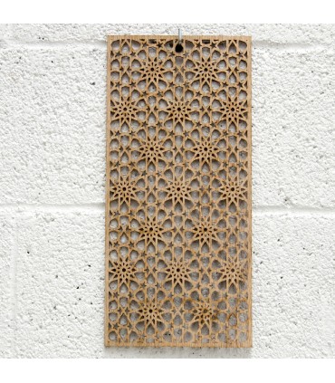 Celosia Madeira laminada - Corte a laser - Design Mekness - 18cm x 39cm