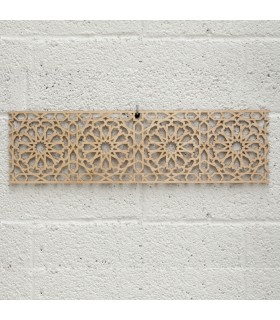 Celosia Madeira Laminada - Corte a Laser - Design Alhambra - 50 x 14cm