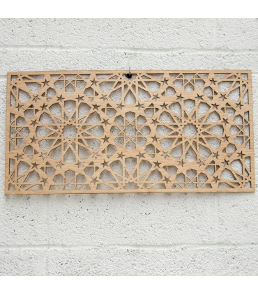 Celosia Madeira corte a laser - 60 x 30cm - Modelo Samai