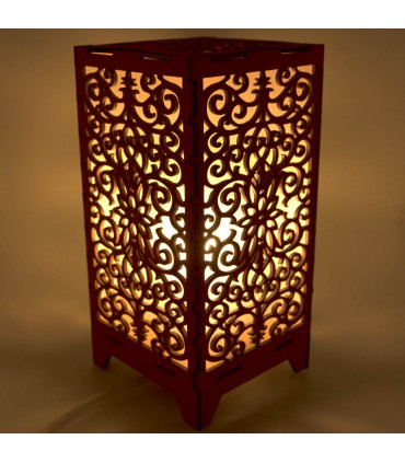 Lámpara madera Laminada - Corte Láser - Modelo Barroco