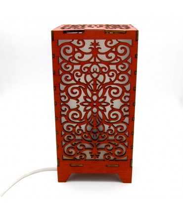 Lampada in Legno Lamellare - Taglio Laser - Modello Barocco