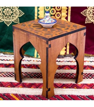 Table basse ou tabouret Teteria - 100% bois - Alhambra Design - Deluxe