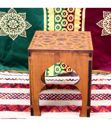 Mesita o Taburete Teteria - 100% Madera - Diseño Alhambra - Deluxe