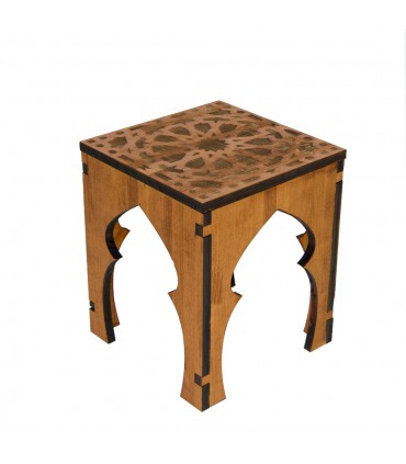 Couchtisch oder Hocker Teteria - 100% Holz - Alhambra Design - Deluxe