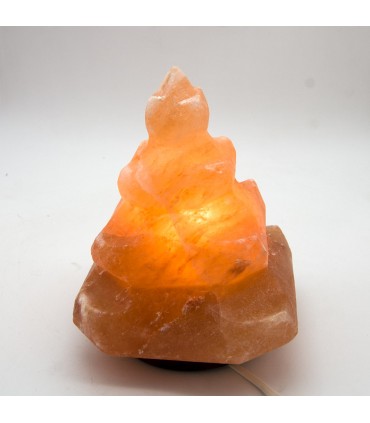 Lâmpada de sal do Himalaia - modelo da casa chinesa -