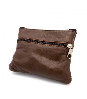 Geldbörse aus 100% Leder - 3 Taschen - Modell Shaibani