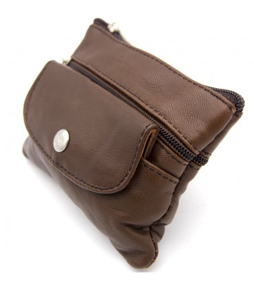 Geldbörse aus 100% Leder - 3 Taschen - Modell Shaibani