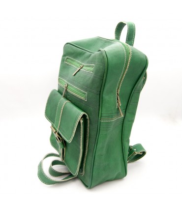 mochila cuero cabra marroquineria