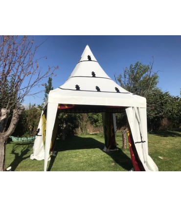 Moroccan Arab Jaima - Tent - 2 x 2 m - PVC -Iron Structure - Parties Events