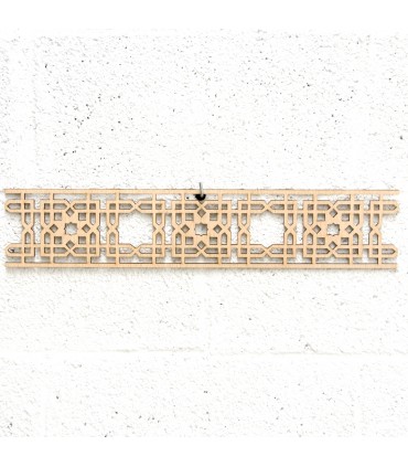 Arabisches Holzgitter 10x50cm - Geometrische Designs - Laserschneiden - TIH-Modell