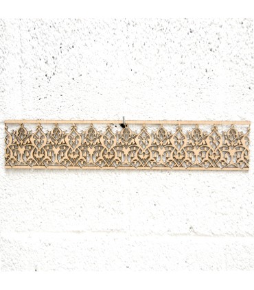 Celosía Árabe Madera 10x50cm - Diseños Geométricos - Corte por Laser - Modelo Labilab