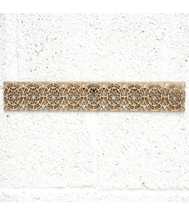 Celosía Árabe Madera 10x50cm - Diseños Geométricos - Corte por Laser - Modelo aldawayir