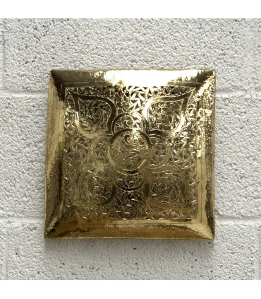 Candeeiro de teto árabe ou de parede - Latão dourado - Modelo Dhahabi