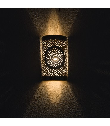 Arabic Cylinder Wall Lamp - Golden Brass - Astawana Model