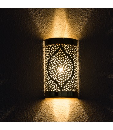 Aplique de Cilindro Árabe - Latão Dourado - Modelo Qatara