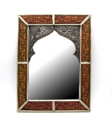 Arab Decoration Mirror - Carved Alpaca - Bab Zahara Model