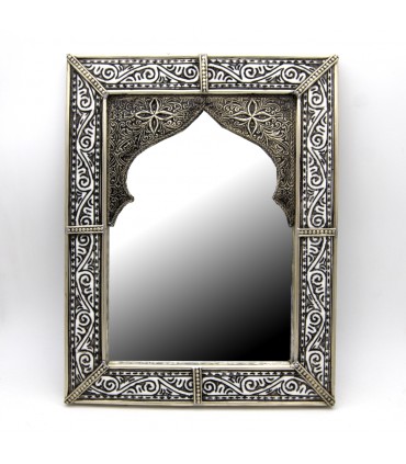 Miroir Décoration Arabe - Alpaga Sculpté - Modèle Bab Zaharatun