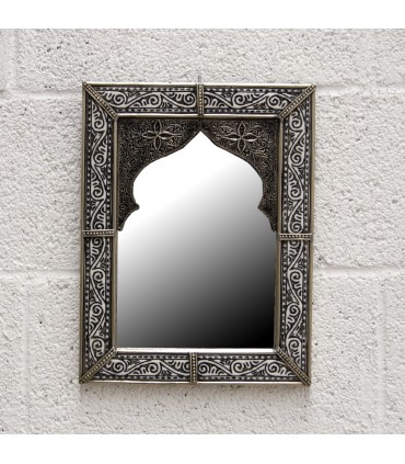 Arab Decoration Mirror - Carved Alpaca - Bab Zaharatun Model