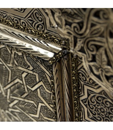 Miroir de décoration arabe - Alpaga sculpté - Modèle LOTUS