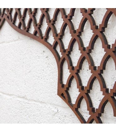 Lit de tête de lit arabe 160cm - Bois - Modèle Bab Ayouba