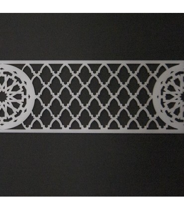 Metacrilato de modelo de treliça árabe 50 x 10 - reutilizável - modelo 10