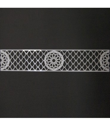 Arabian Lattice Methacrylate Stencil 50 x 10 - Reusable - Model 10
