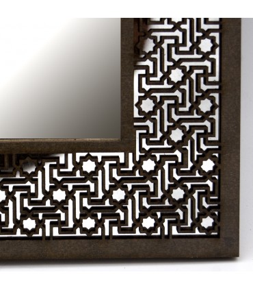 Miroir de décoration arabe - découpé au laser - modèle Kalim