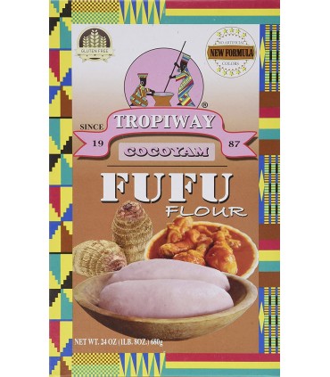Fufu Flour - Cocoyam - Tropiway- Sin colorantes - Sin gluten - 680gr.